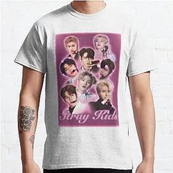 Stray Kids T-Shirts - Stray Kids 90s heartthrob group photo Classic T-Shirt