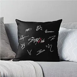 Stray Kids Pillows - Stray Kids signatures auphtographs  Throw Pillow