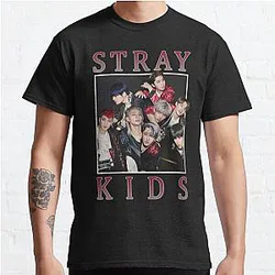 Stray Kids T-Shirts - Stray Kids Vintage Retro Band Style 90s IN LIFE Classic T-Shirt