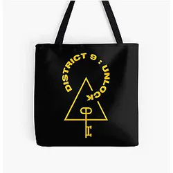 Stray Kids Bags - Stray Kids World Tour District 9 : Unlock  All Over Print Tote Bag