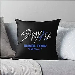 Stray Kids Pillows - Stray Kids Unveil Tour I Am Throw Pillow