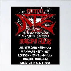 Stray Kids Poster - DOMINATE 2025 European Concert Poster