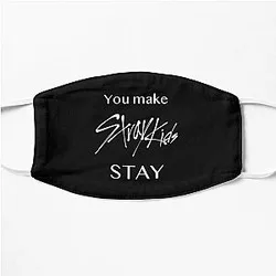 Stray Kids Face Masks - You make Stray Kids STAY (White) Flat Mask
