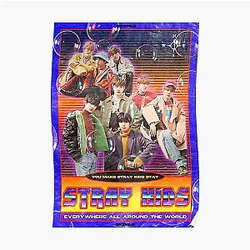 Stray Kids Posters - Stray Kids 80s magazine/poster Poster