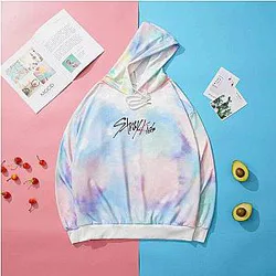 Stray Kids Hoodies - Logo Group Band Tie Dye Pullover Hoodie
