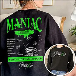 Stray Kids Sweatshirts - 2nd World Tour MANIAC Signature Sweatshirt