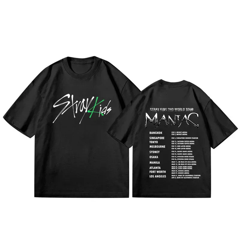 StrayKids MANIAC 直筆サイン入り Tシャツ Stray Kids T-shirts - 2nd World Tour MANIAC 2023 T-shirt | Stray
