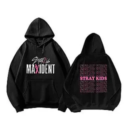 Stray Kids Hoodies - MAXIDENT Printed Pullover Hoodie