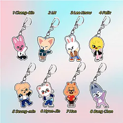 Stray Kids Keychains Felix Bang Chan Hwang Hyun Jin Chang-Bin Stray Kids Keychains