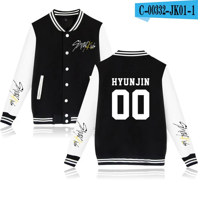 Stray Kids Jackets - Hyunjin Member Bomber Style Baseball Jacket