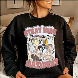 Stray Kids Sweaters – Hot! Stray Kids Maxident Retro Pullover Sweater