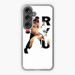Street Fighter Ryu Tshirt - Ryu Vulgar Display of Power Shirt - Ryu Hadoken in Silhouette Samsung Galaxy Soft Case