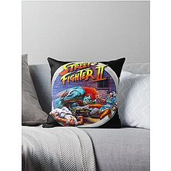 Street Fighter II Throw Pillow