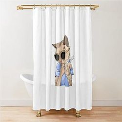 street fighter cat Shower Curtain
