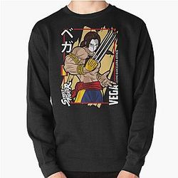 Vega Street Fighter Art - High-Quality Fan Art Print Pullover Sweatshirt