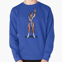 Chun-Li Street fighter pixel sprite Pullover Sweatshirt