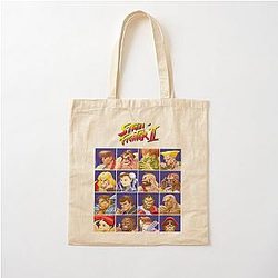 Street Fighter II Select Character Cotton Tote Bag