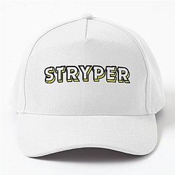 Yellow and Black Stryper Word Baseball Cap