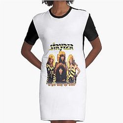 Stryper 지옥에서 악마의 그래픽 티셔츠 드레스