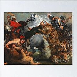 The Tiger Hunt by Peter Paul Rubens - Succession Poster