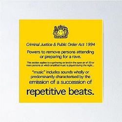 Acid House: Emission of a Succession of Repetitive Beats Poster