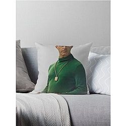 Kendall Roy Succession Green Turtle Neck Throw Pillow