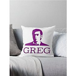 Greg from Succession (Purple) Throw Pillow
