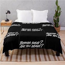 Succession Tom Wambsgans “Bodega Sushi?! Are you insane?!” black Throw Blanket