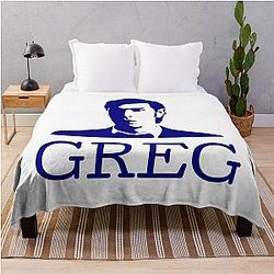 Greg from Succession (Navy) Throw Blanket