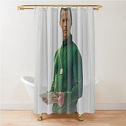 Kendall Roy Succession Green Turtle Neck Shower Curtain