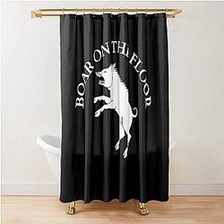 Boar on the floor quote succession Shower Curtain