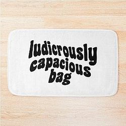 Ludicrously Capacious Bag - Succession b&w  Bath Mat