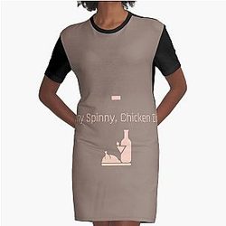 Succession - Spinny Spinny, Chicken Dinny Graphic T-Shirt Dress