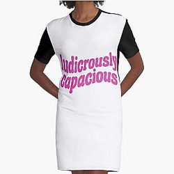 Ludicrously Capacious - Succession Quote Graphic T-Shirt Dress