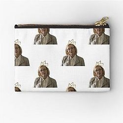 Gerri From Succession With A Crown Zipper Pouch