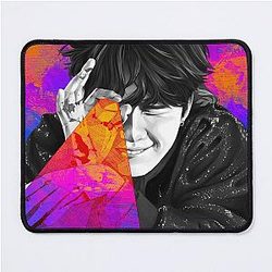 Bunte BTS Suga Digitale Malerei Maus Pad