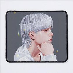 Weißes BTS Suga Mouse Pad