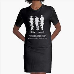 SUGA Crew Graphic T-Shirt Kleid