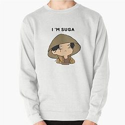Koreanische Hip-Hop BTS Army Designs Ich bin Suga Cartoon Design Pullover Sweatshirt