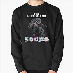 King haai, squad, carolina orkaan, harten koning, spelen, sport, zelfmoord Squad Pullover Sweatshirt