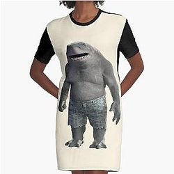 Nanaue A.K.A. King Shark Grafische T-Shirt Kleid