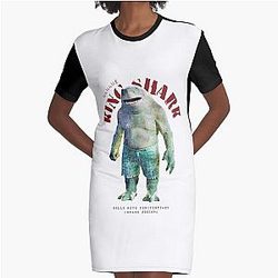 King Shark Grafische T-Shirt Kleid