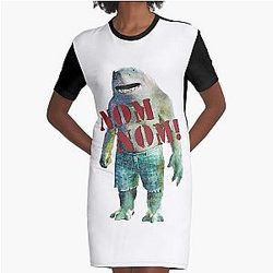 King Shark Grafische T-Shirt Kleid