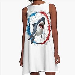 Haifischspritzer A-Linie Kleid