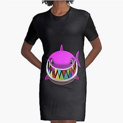 Shark 6ix9ine gooba Graphic T-Shirt Dress