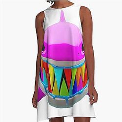 Gooba Shark Rainbow Clip Tshirt Buy A-Line Dress