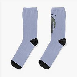 Fake Moustache King Shark Socks