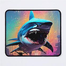 Cyberpunk Giant Shark Mouse Pad