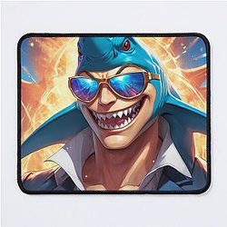 An evil anime man with a shark face Mouse Pad