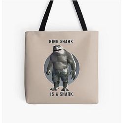 König ist ein Hai Alle über Druck Tote Bag